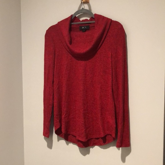 BCX Red Cowl Neck Sweater - Picture 2 of 3